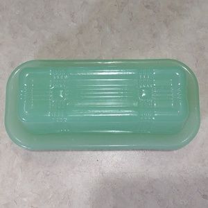 1950s style Jade glass butter dish (think it's a reproduction)